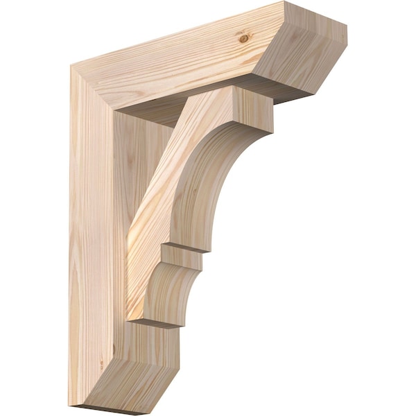 Ekena Millwork Balboa Slat Smooth Bracket w/ Offset Brace, Douglas Fir, 5 1/2"W x 16"D x 20"H BKT0604X16X20BOA06SDF - main